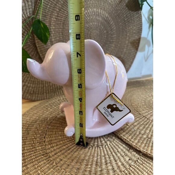 Lila & Jack Pink Ceramic Elephant Bank – Adorable & Functional - Picture 2 of 10
